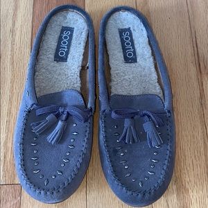 sporto slippers moccasin in grey size 8M